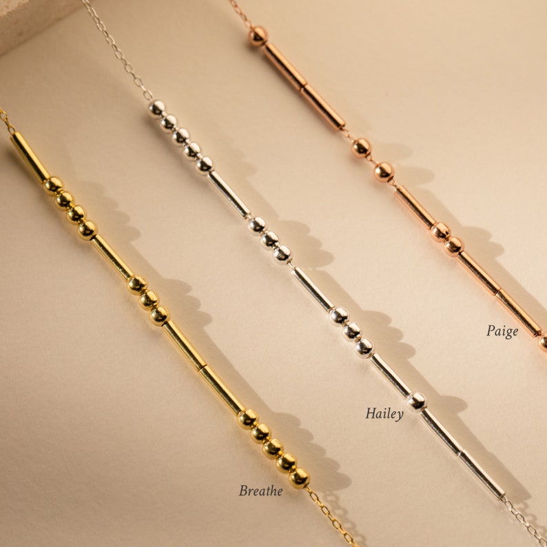 Morse Code Custom Name Necklace Vera Lux