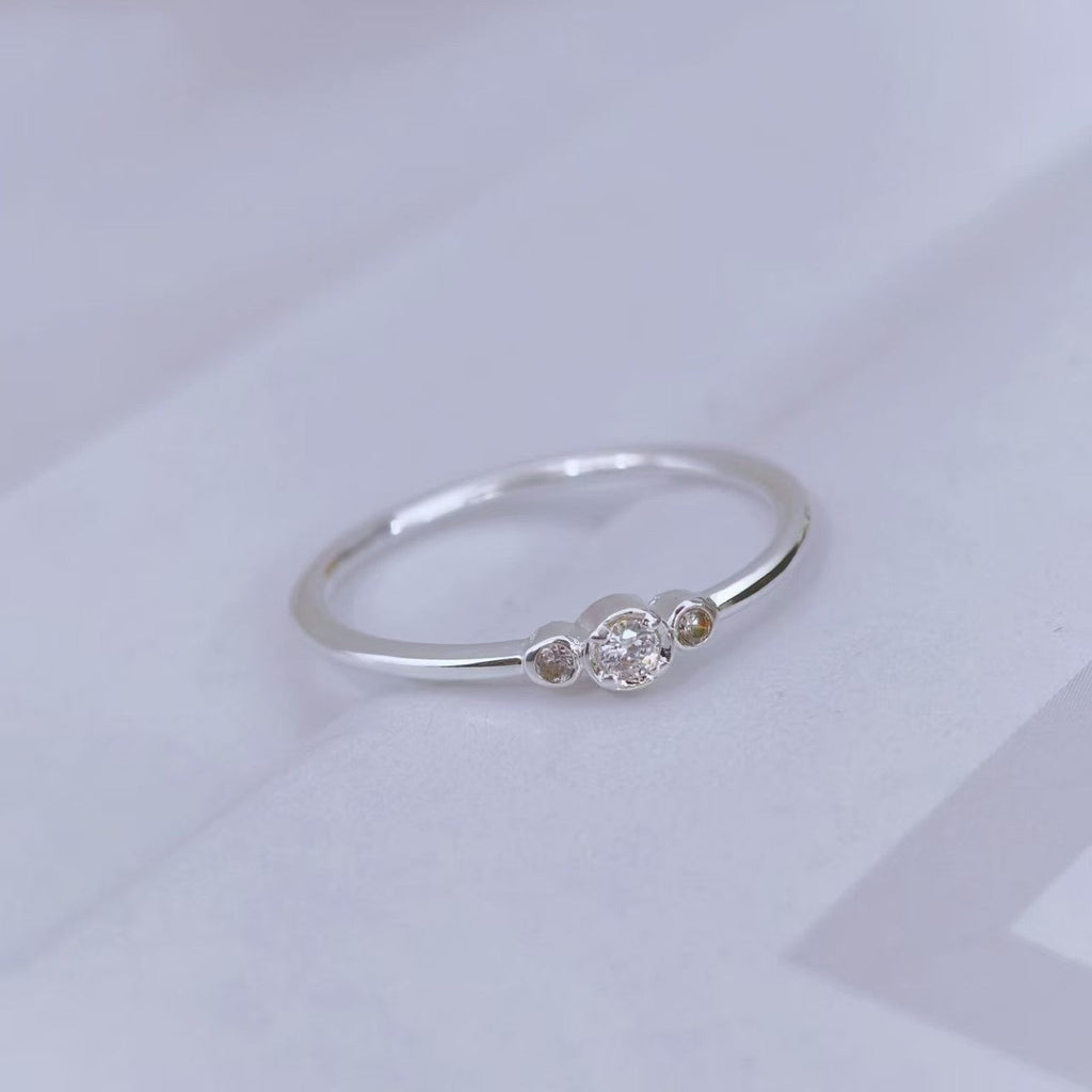 Japanese-style Ultra-fine Non-fading Zircon Ring For Women Vera Lux