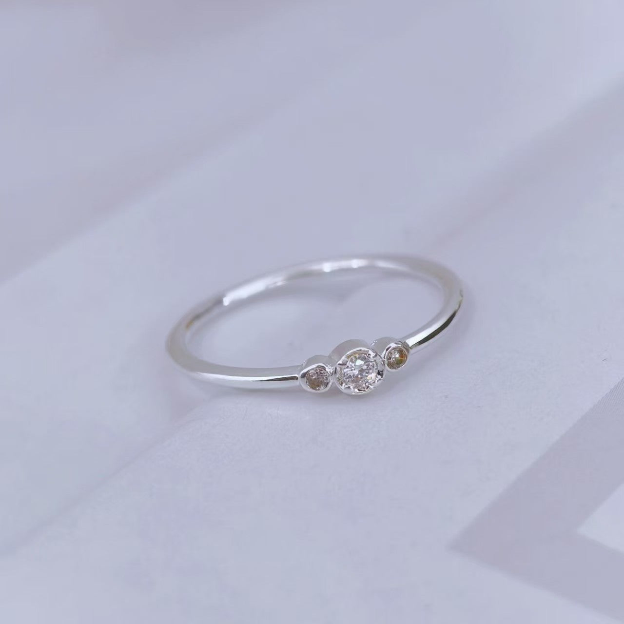 Japanese-style Ultra-fine Non-fading Zircon Ring For Women Vera Lux