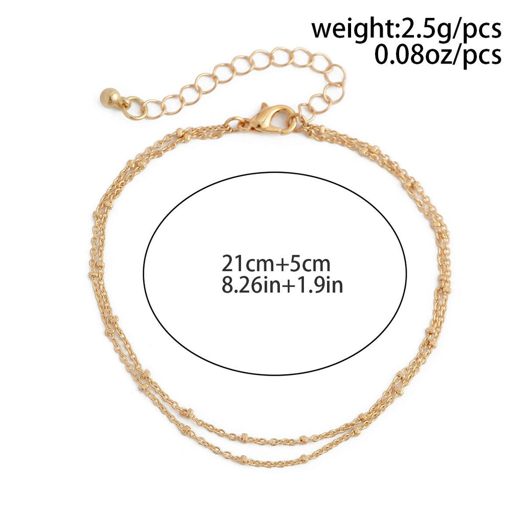 Star-Shaped Butterfly Chain Imitation Pearl Anklet Vera Lux