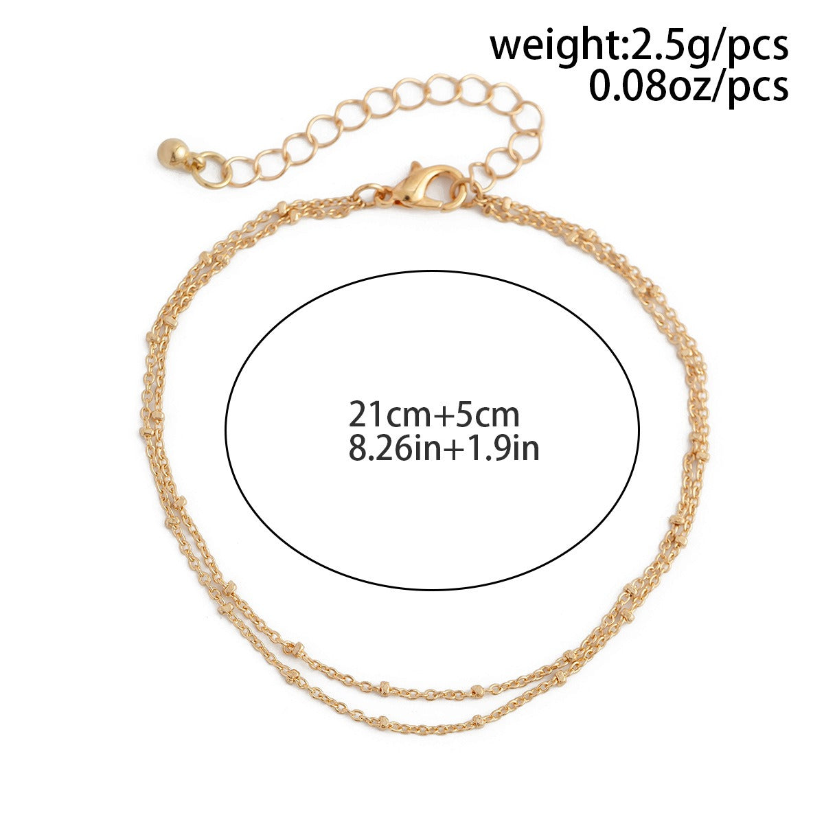 Star-Shaped Butterfly Chain Imitation Pearl Anklet Vera Lux
