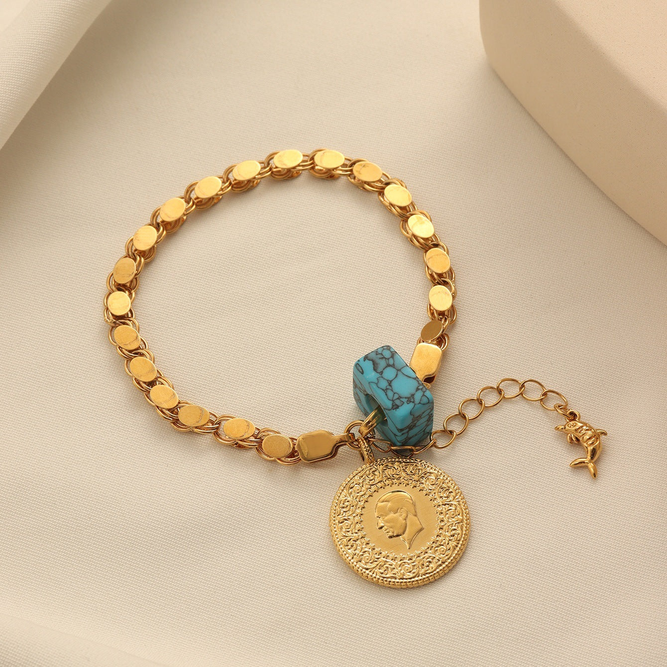 Bohemian Evil Eye Coin Bracelet Vera Lux