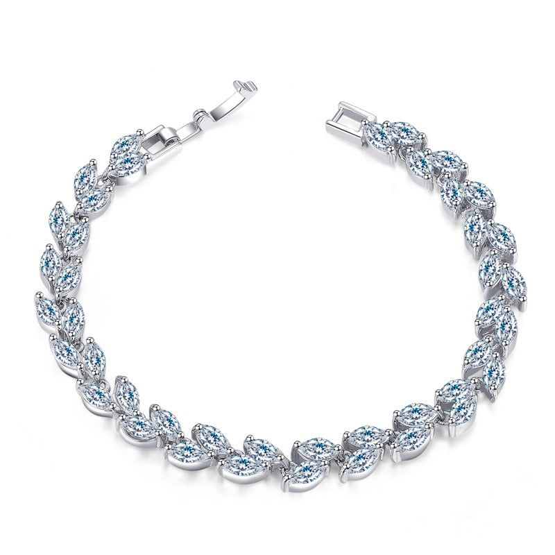 Small leaf zircon bracelet Vera Lux