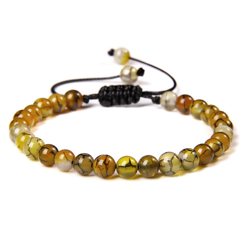 6mm Natural Stone Beads Womens Bracelet Yoga Energy Sports Vera Lux