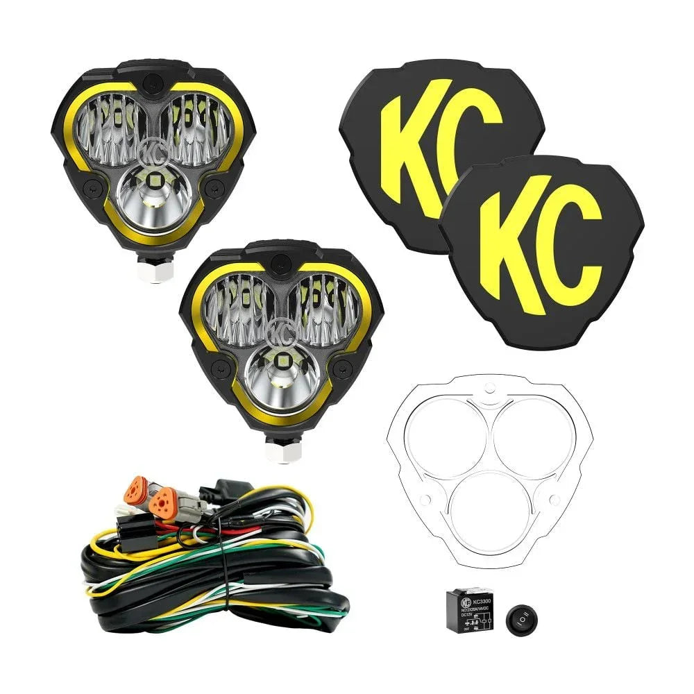 KC HiLiTES / Baja Designs A-Pillar Ditch Light Kit - 2024+ Land Cruiser StickerFab