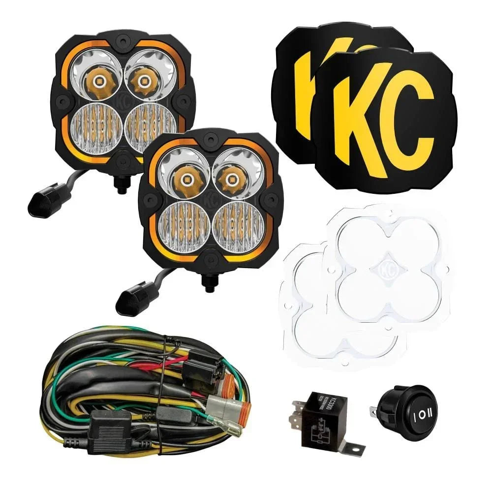 KC HiLiTES / Baja Designs A-Pillar Ditch Light Kit - 2024+ Land Cruiser StickerFab