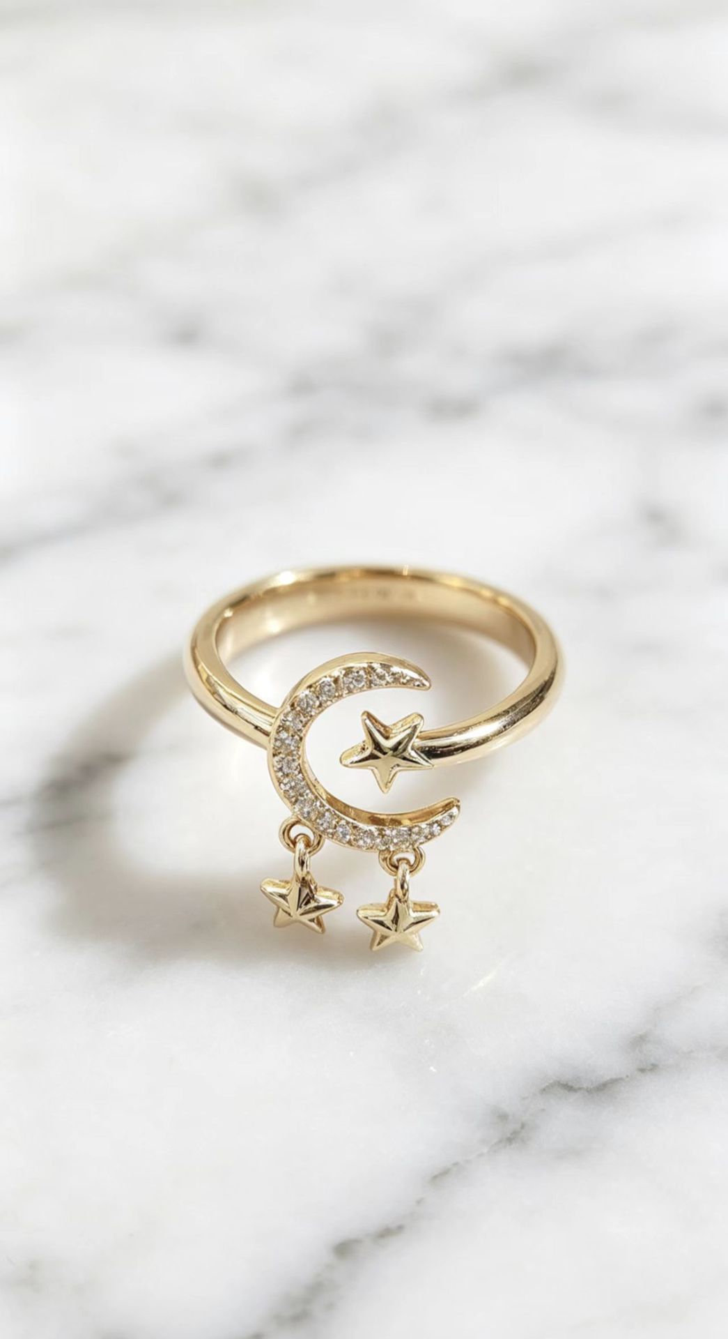 Affordable Luxury Star And Moon Open Ring For Women Vera Lux