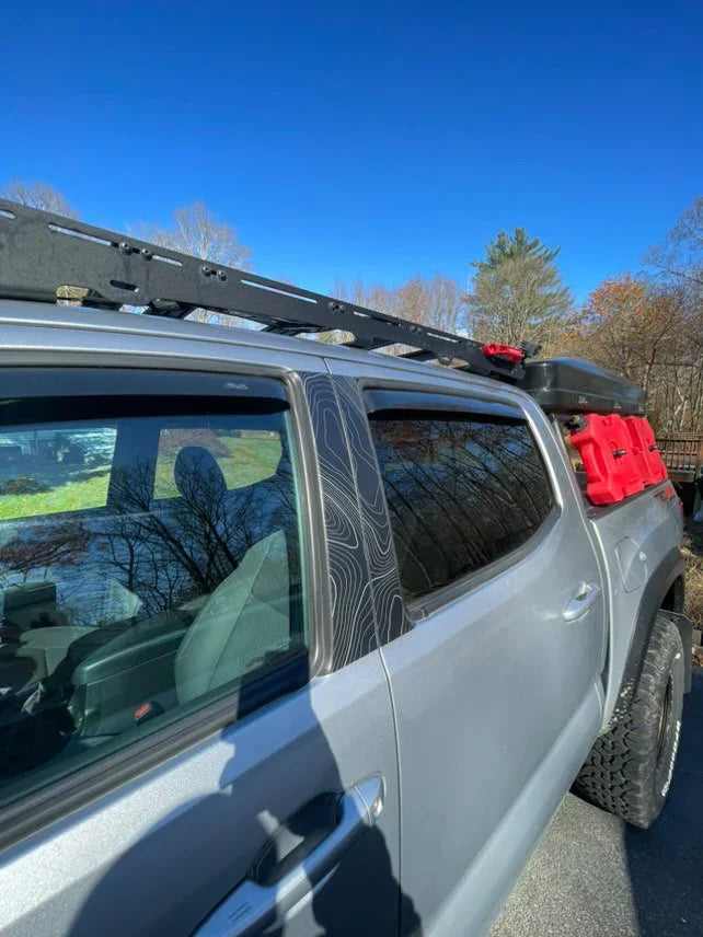 Topo B Pillar Overlays - 2016-2023 Tacoma Double Cab StickerFab