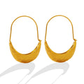 Versatile Instagram-style Boat-shaped Embossed Earrings Vera Lux