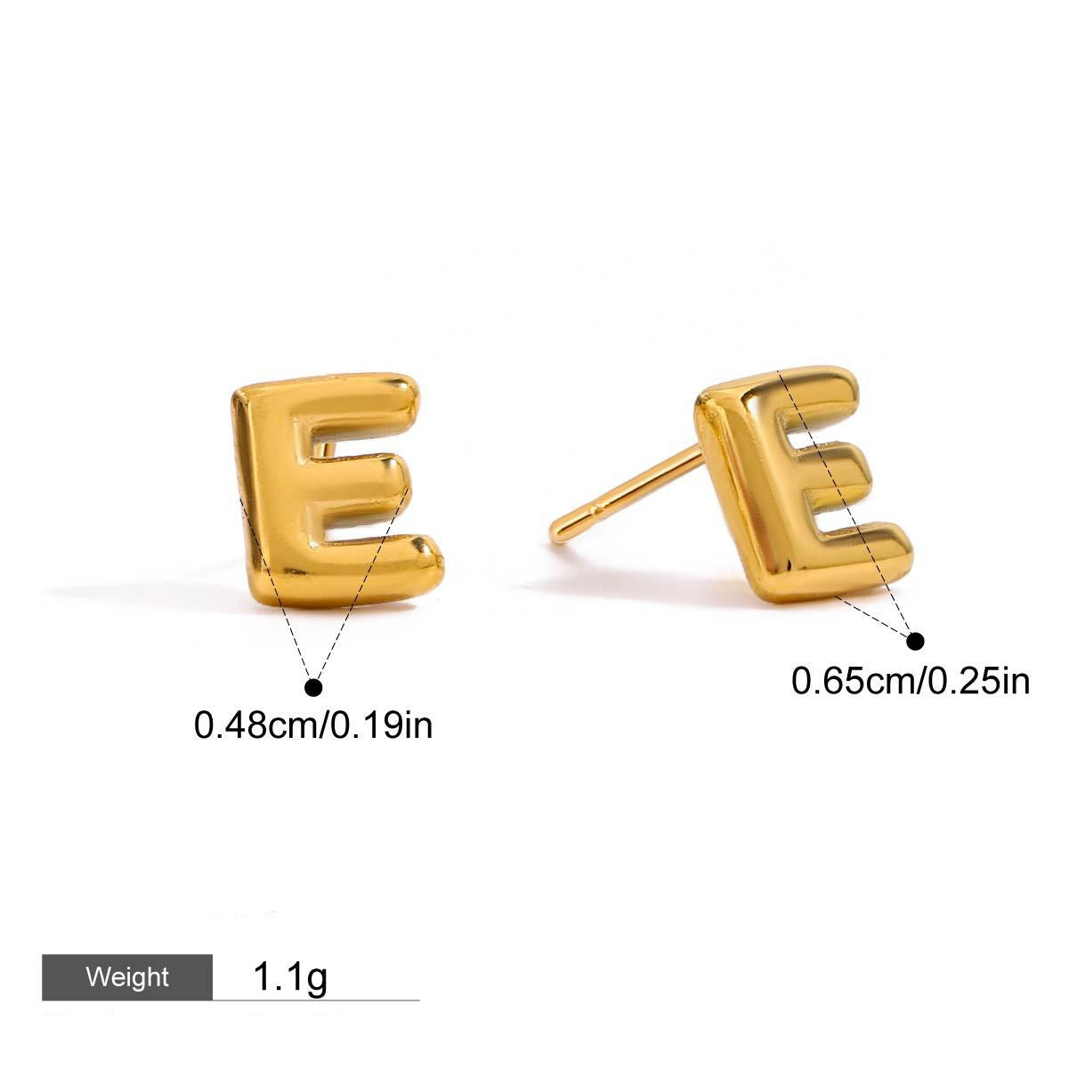 18K gold 26 letters design classic fashion earrings Vera Lux