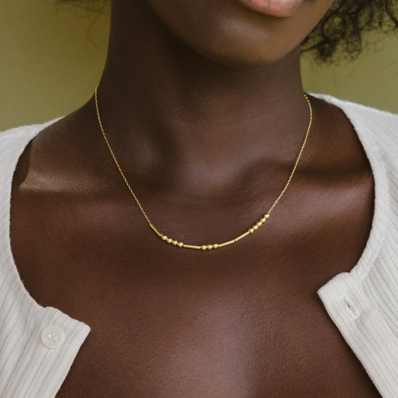 Morse Code Custom Name Necklace Vera Lux
