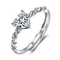Simple Heart-Shaped Open Ring For Women Vera Lux
