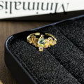 Retro Cold Tone Geometric Micro Rhinestone Paved Open Ring, Unique Niche Design Fashion Finger Jewelry, Versatile Trendy Accessory For Women Daily Wear Vera Lux