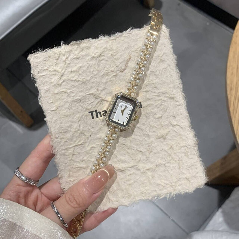 Women's Fashion Pearl Bracelet Watch Vera Lux