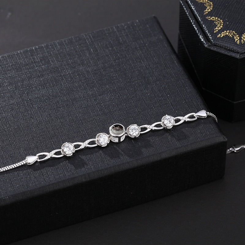 Customized Infinity Symbol Photo Projection Bracelet Vera Lux
