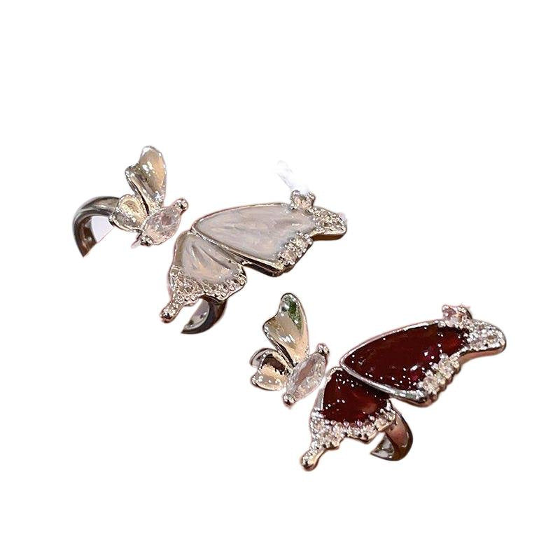 Women Butterfly Open Ring  Niche Design  High Grade Cold Wind Index Finger Jewelry Vera Lux