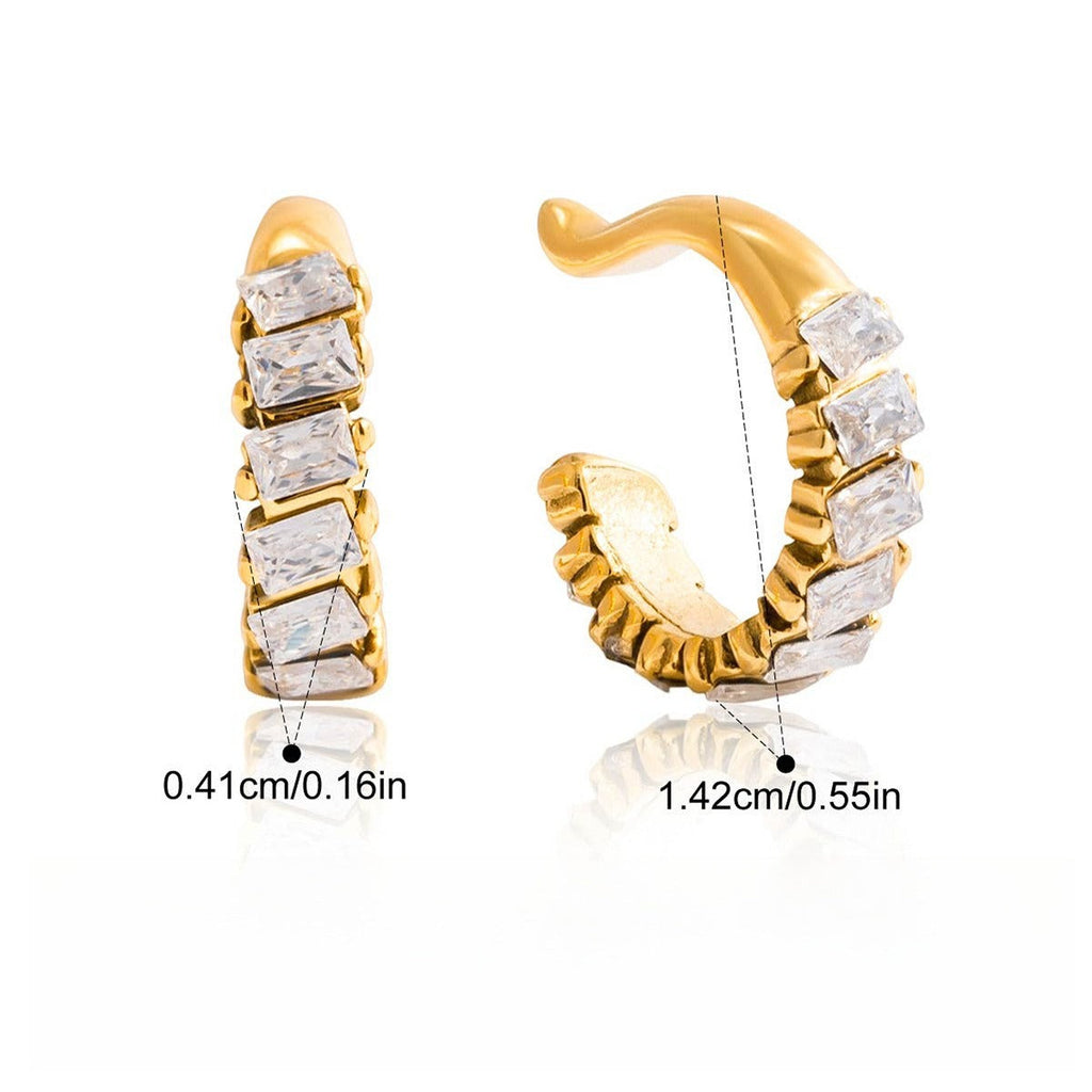 Light luxury, high-end zircon earrings Vera Lux