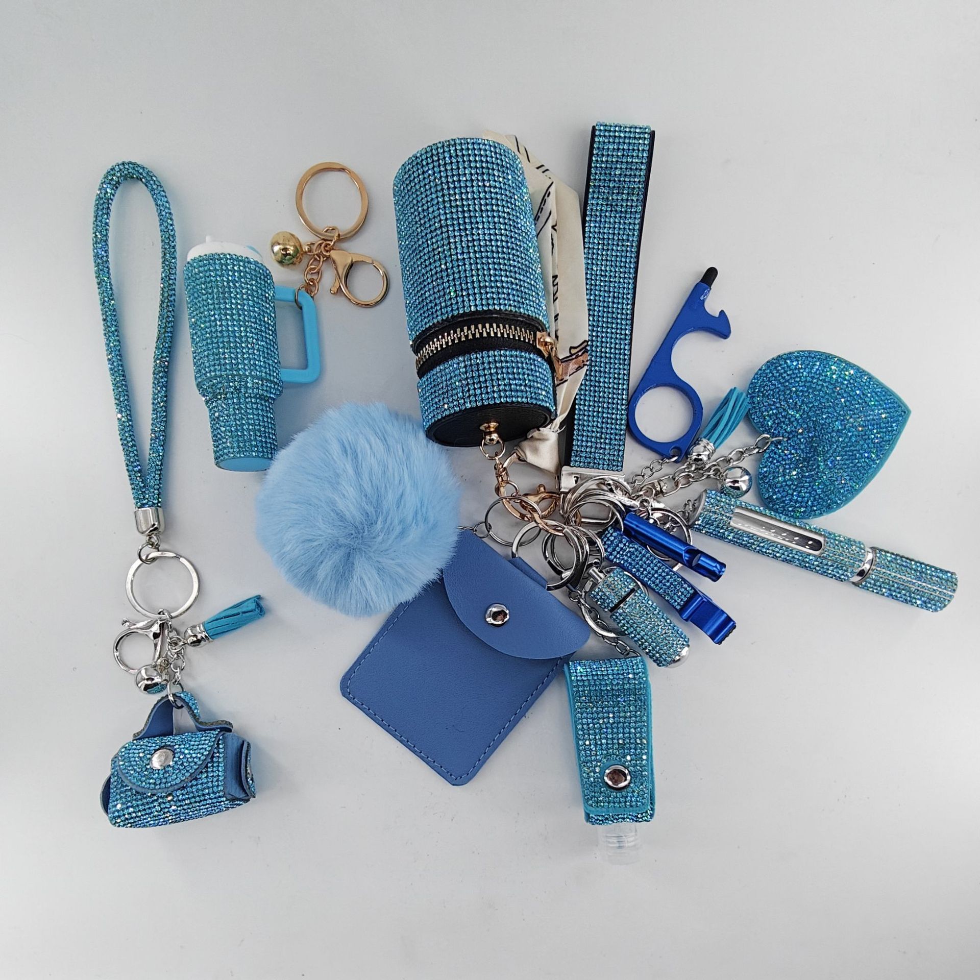 13-Piece Self-Defense Mini Lipstick Keychain Set Vera Lux