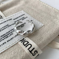 Korean Style Irregular Plain Band Ring For Women, INS Niche Design, Anti-Fade Adjustable Open Ring Vera Lux