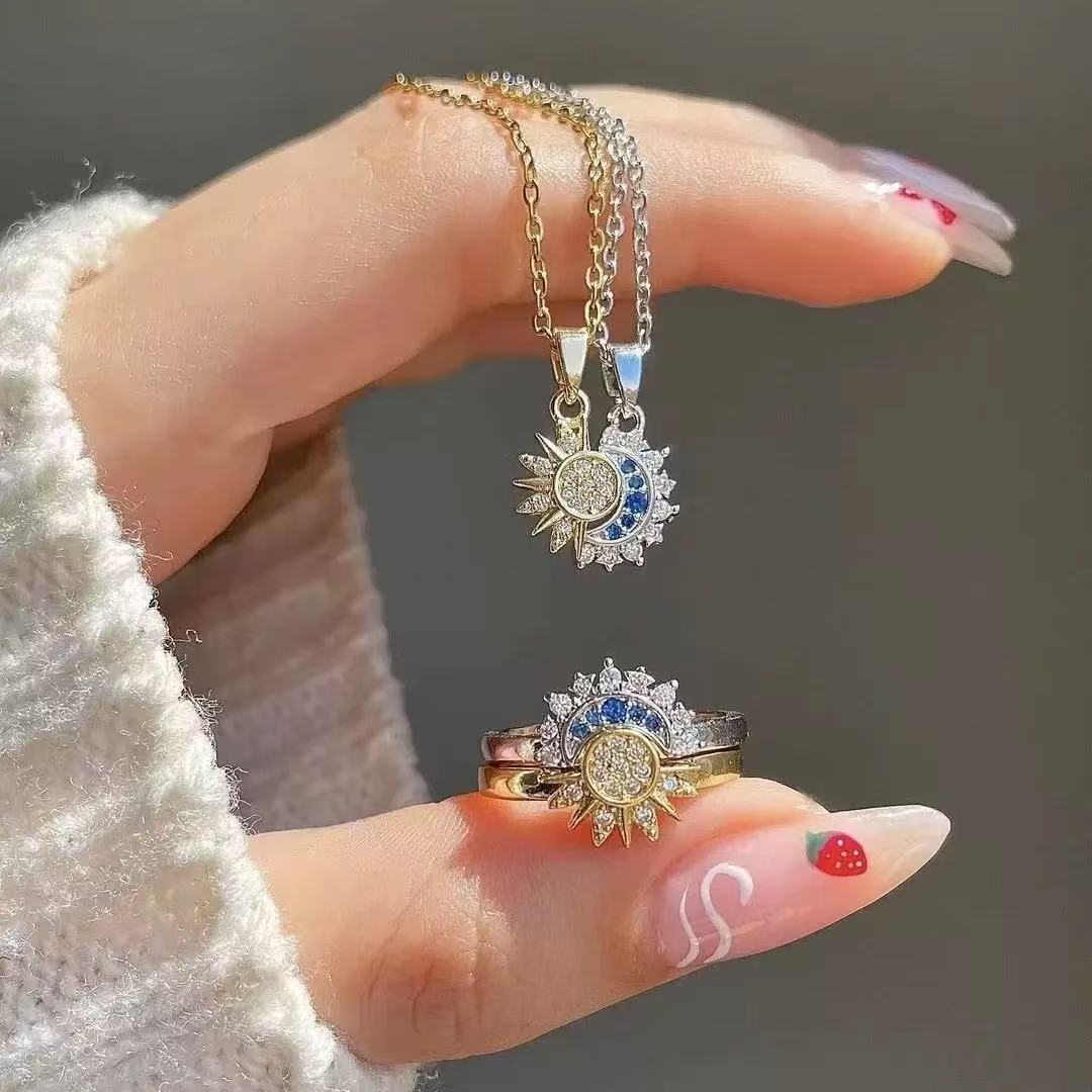 Sun And Moon Ring, Adjustable Opening, Sun & Moon Design Vera Lux