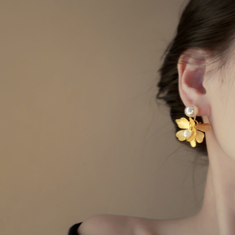 Freshwater Pearl Flower Earrings For Women Vera Lux