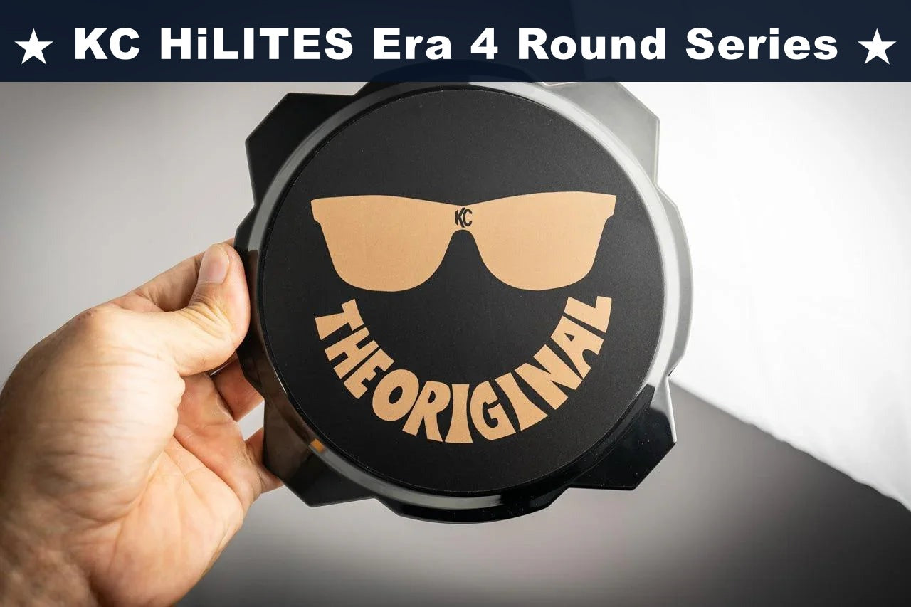 KC HiLITES Era 4 ROUND Series Light Cover Overlays - Universal StickerFab