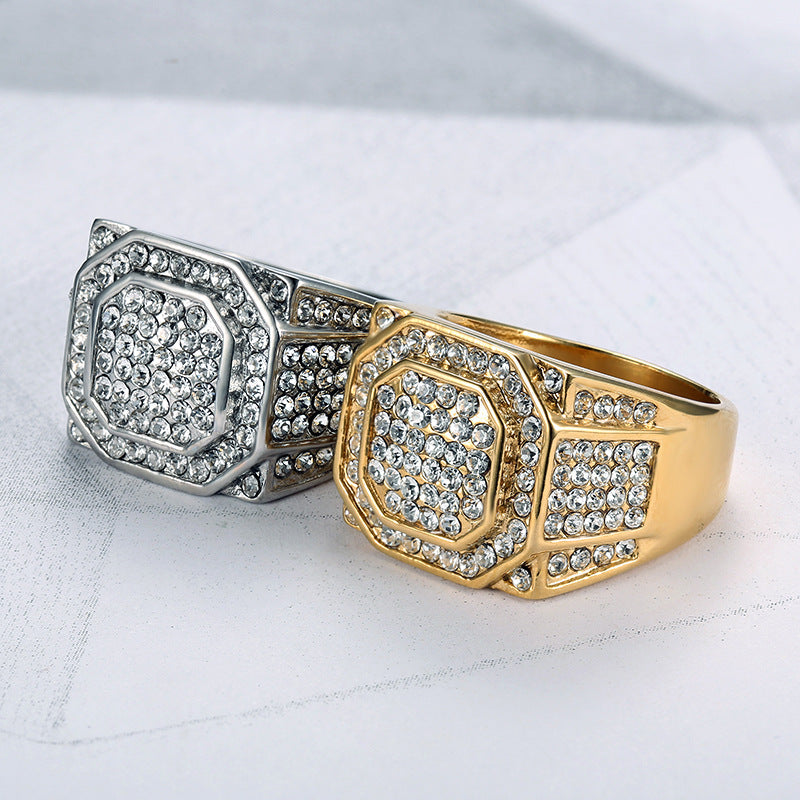Full-Crystal Luxury Hip-Hop Men's Ring Vera Lux