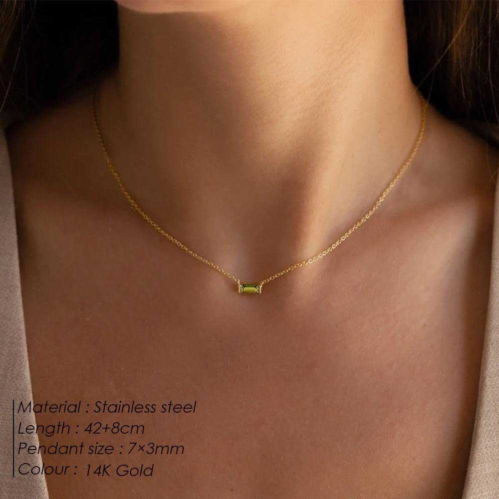 18K Gold-plated Layered Choker With A December Birthstone Pendant Vera Lux