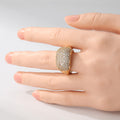 Synthetic Rainbow Zircon Ring Wedding Party Vera Lux