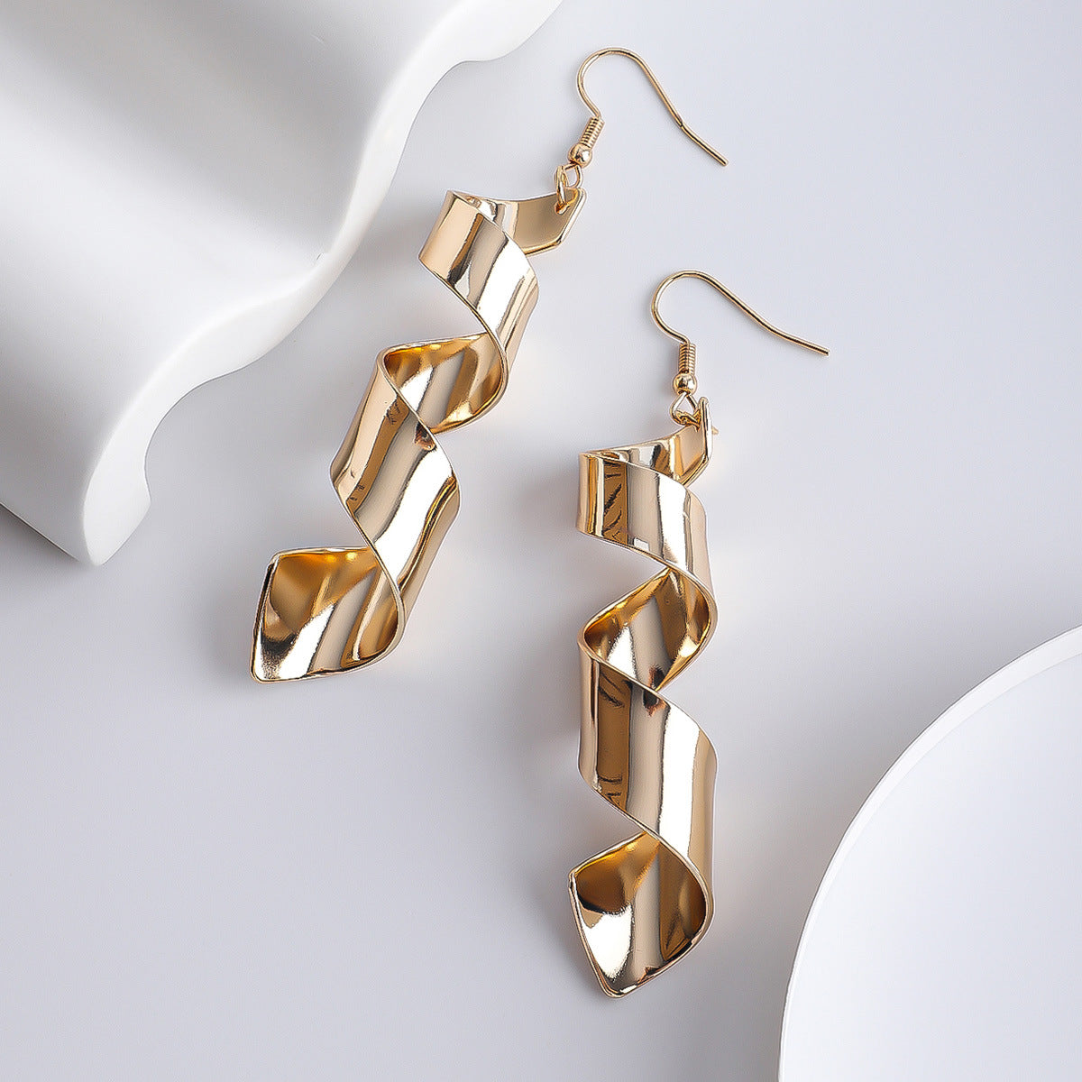 Smooth Irregular Thread Earrings For Women Vera Lux