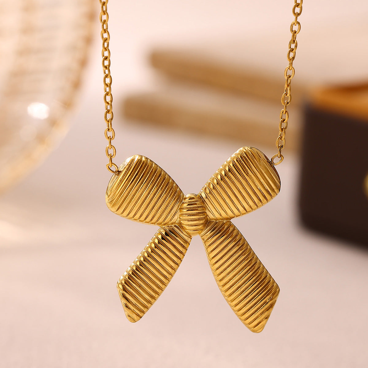 Statement Geometric Bow Tie Necklace That Wont Fade Vera Lux