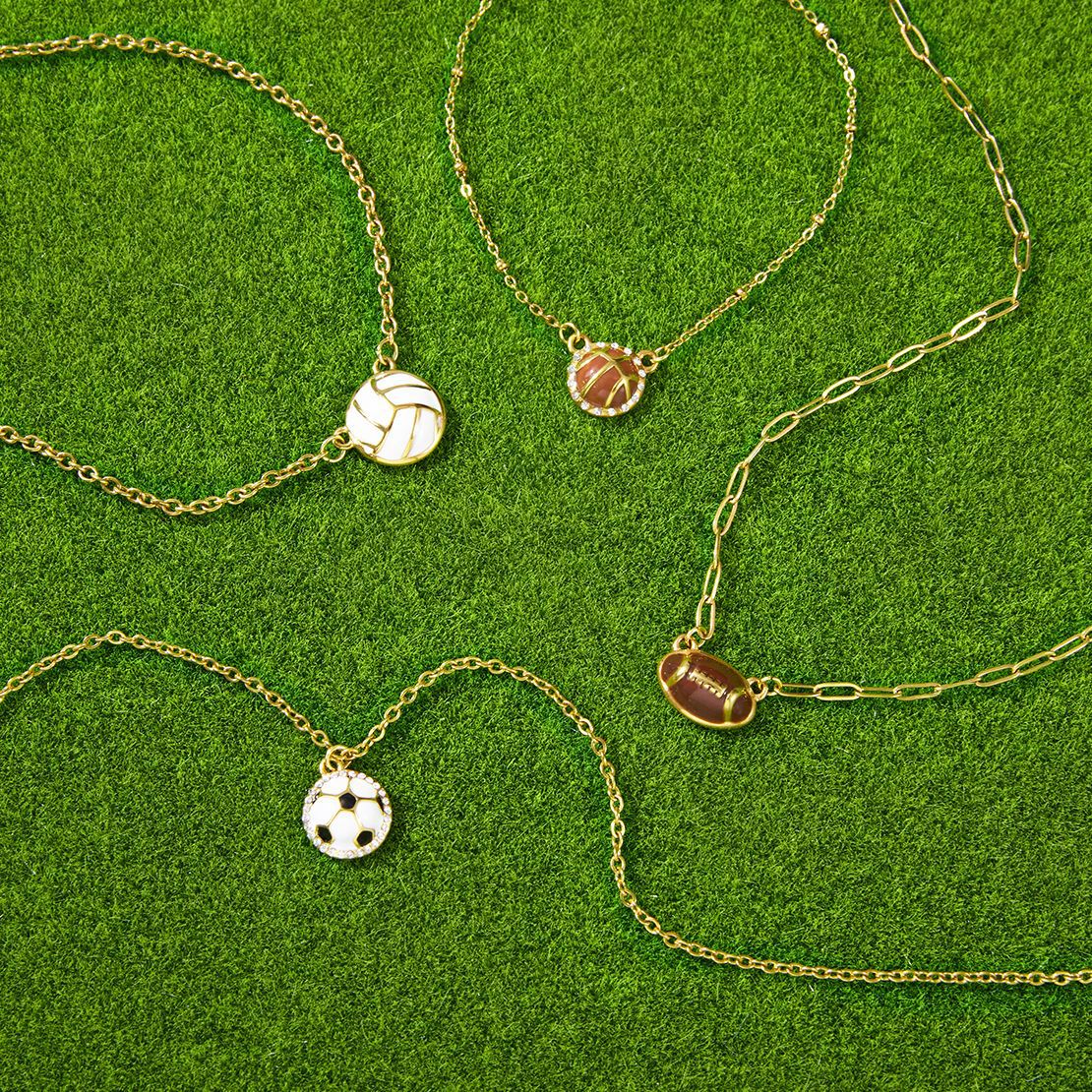 Sports Ball Pendant Necklace Collection Vera Lux