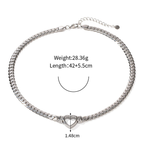 18K Gold Hollow Heart Design Trendy Personalized Necklace Vera Lux