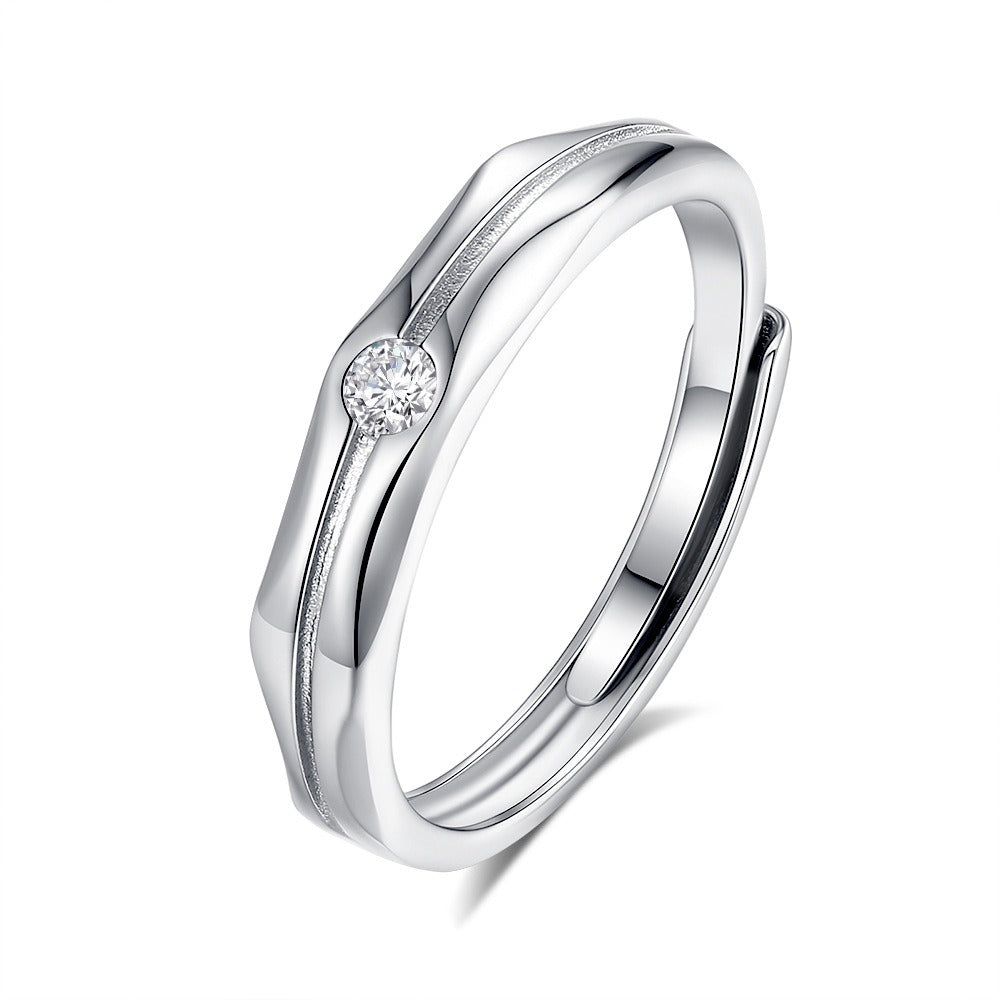 S925 sterling silver couple engagement ring Vera Lux