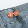 Cherry Blossom waist buckle-Orange-Alloy-1 pair Vera Lux