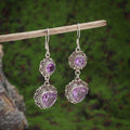 Purple Turquoise Earrings Ethnic Style Bohemian Flair Unique Personality Vera Lux