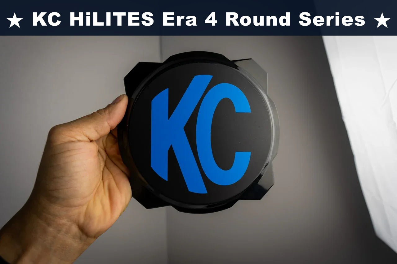 KC HiLITES Era 4 ROUND Series Light Cover Overlays - Universal StickerFab