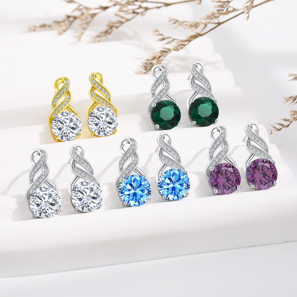 Cross Moissanite Earrings For Women Vera Lux