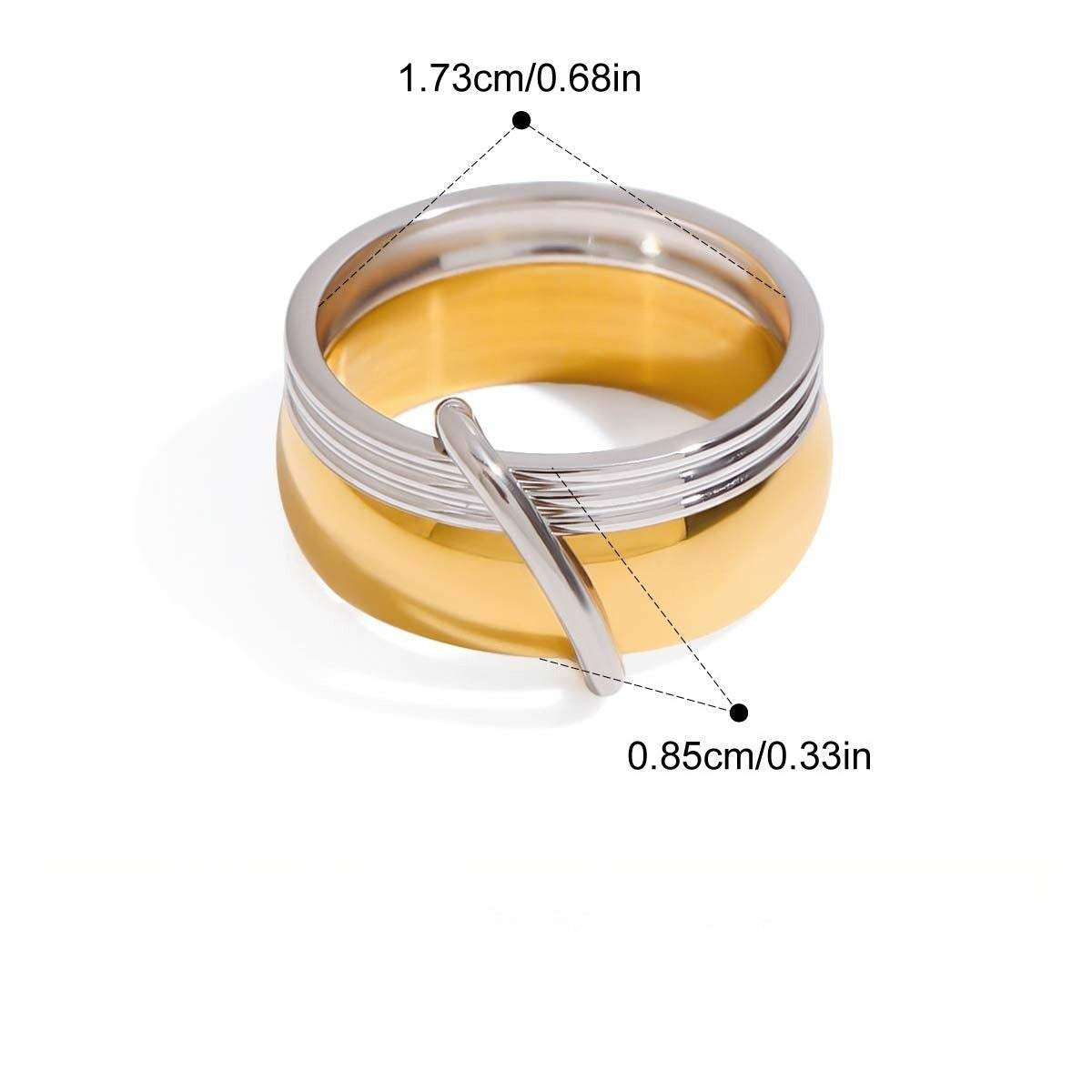18Gold Pendant Titanium Steel Ring Vera Lux