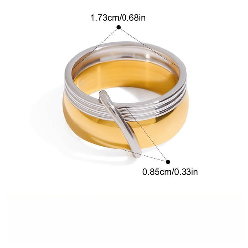 18Gold Pendant Titanium Steel Ring Vera Lux