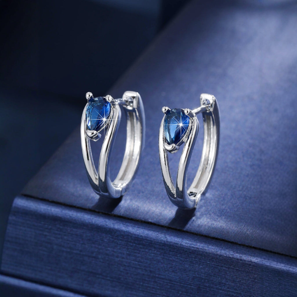 Simple And Stylish Water-drop Double-twist Ear Clips For Women Vera Lux
