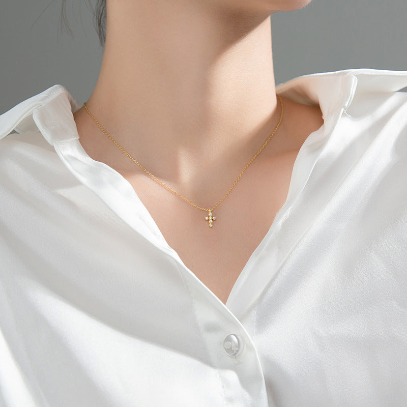 S925 Sterling Silver Versatile Cross Necklace For Women Vera Lux