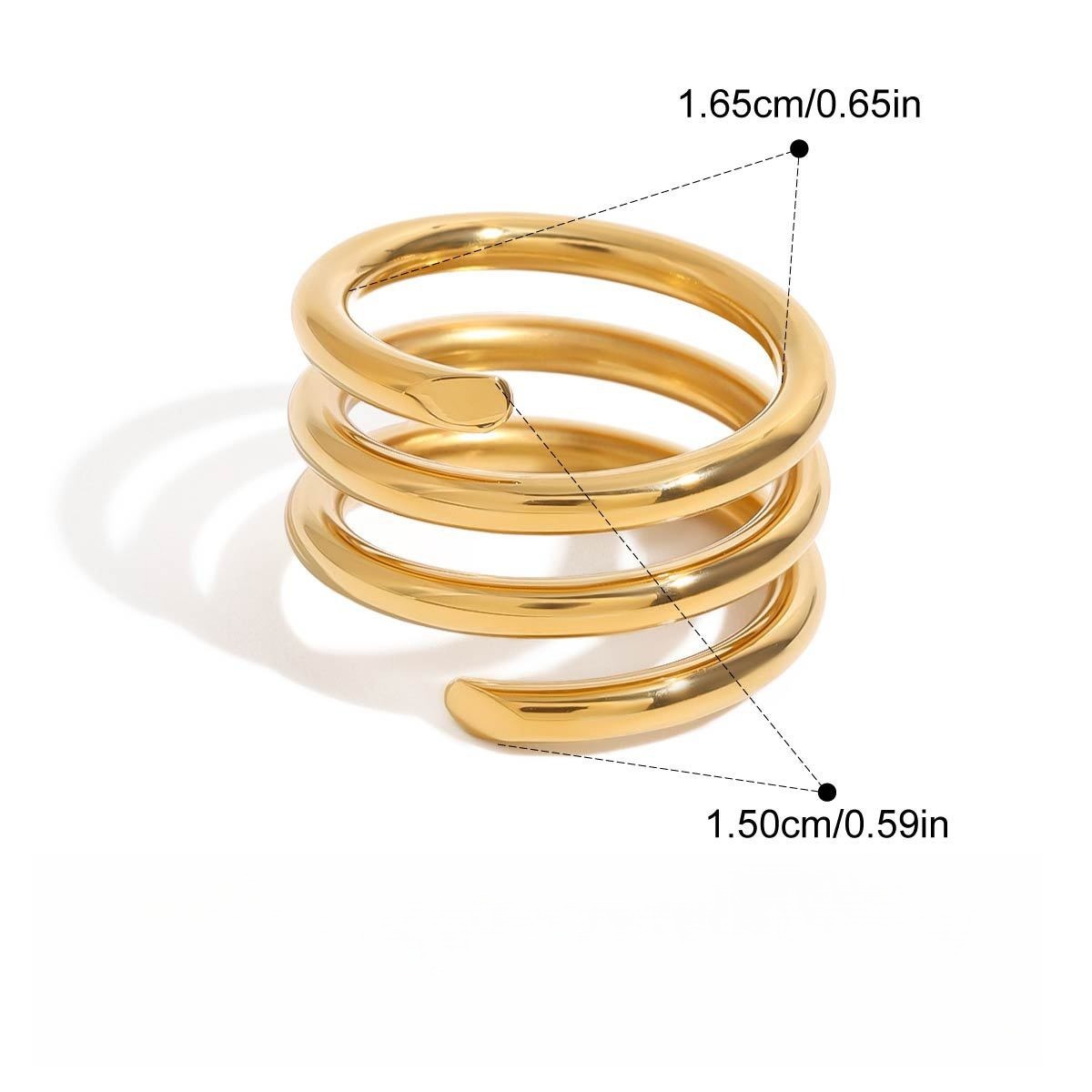 18K gold and titanium steel stacking ring Vera Lux