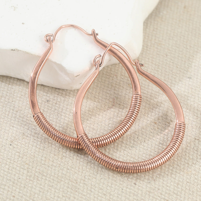 Women's Retro Large Hoop Earrings Jewelry Vera Lux
