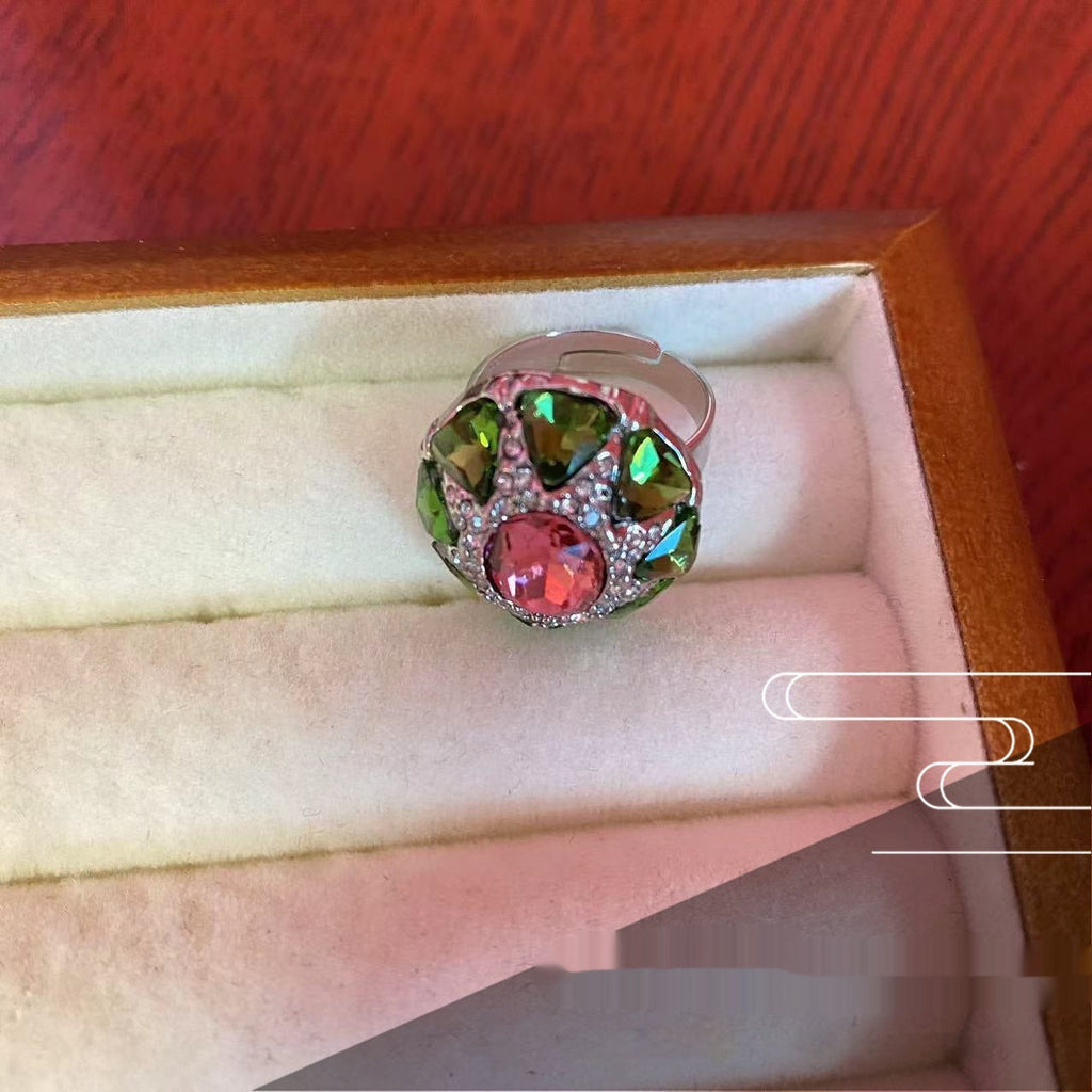 Women's Fashion Oval Colored Zircon Ring Vera Lux