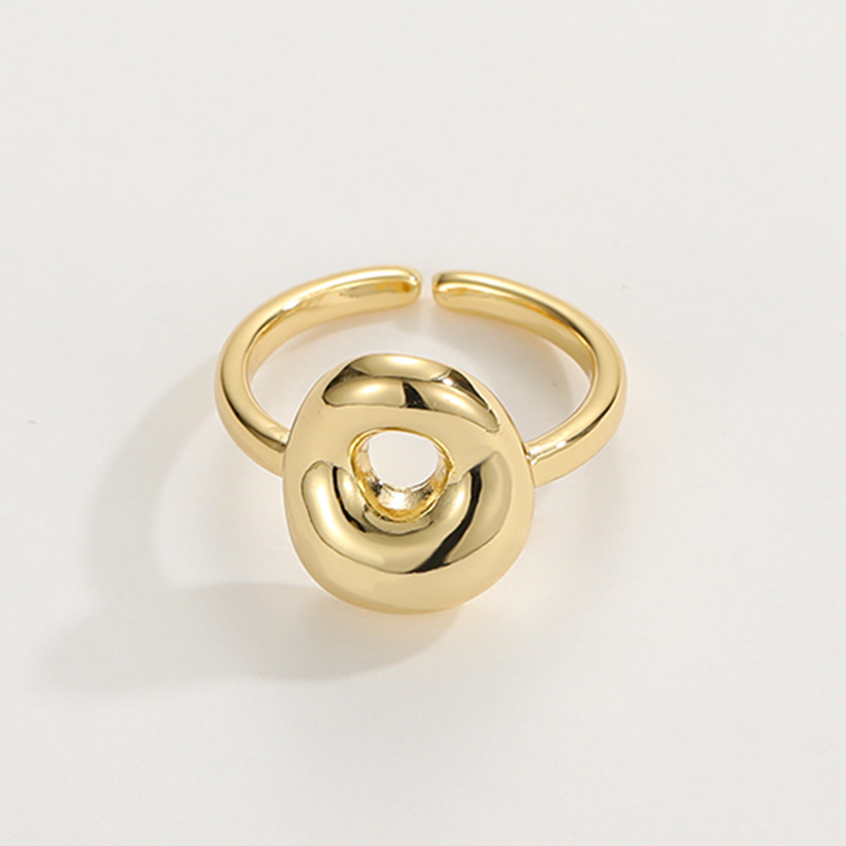 Adjustable English Letter Ring With Adjustable Opening Vera Lux