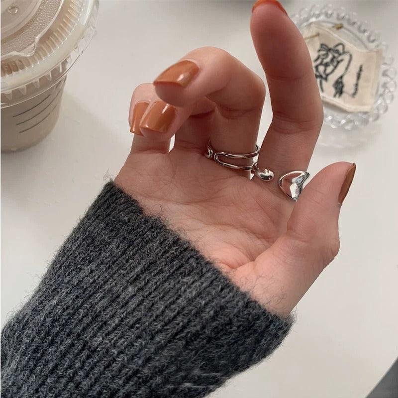 Japanese Light Luxury INS Niche Design Ring, Fashionable Retro Minimalist Open Ring For Women Vera Lux