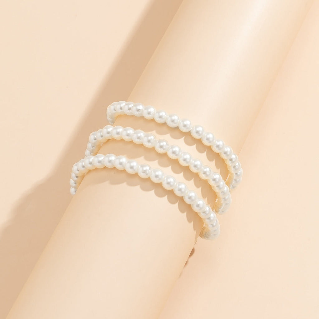 Temperament Imitation Pearl Beaded Tassel Anklet Vera Lux
