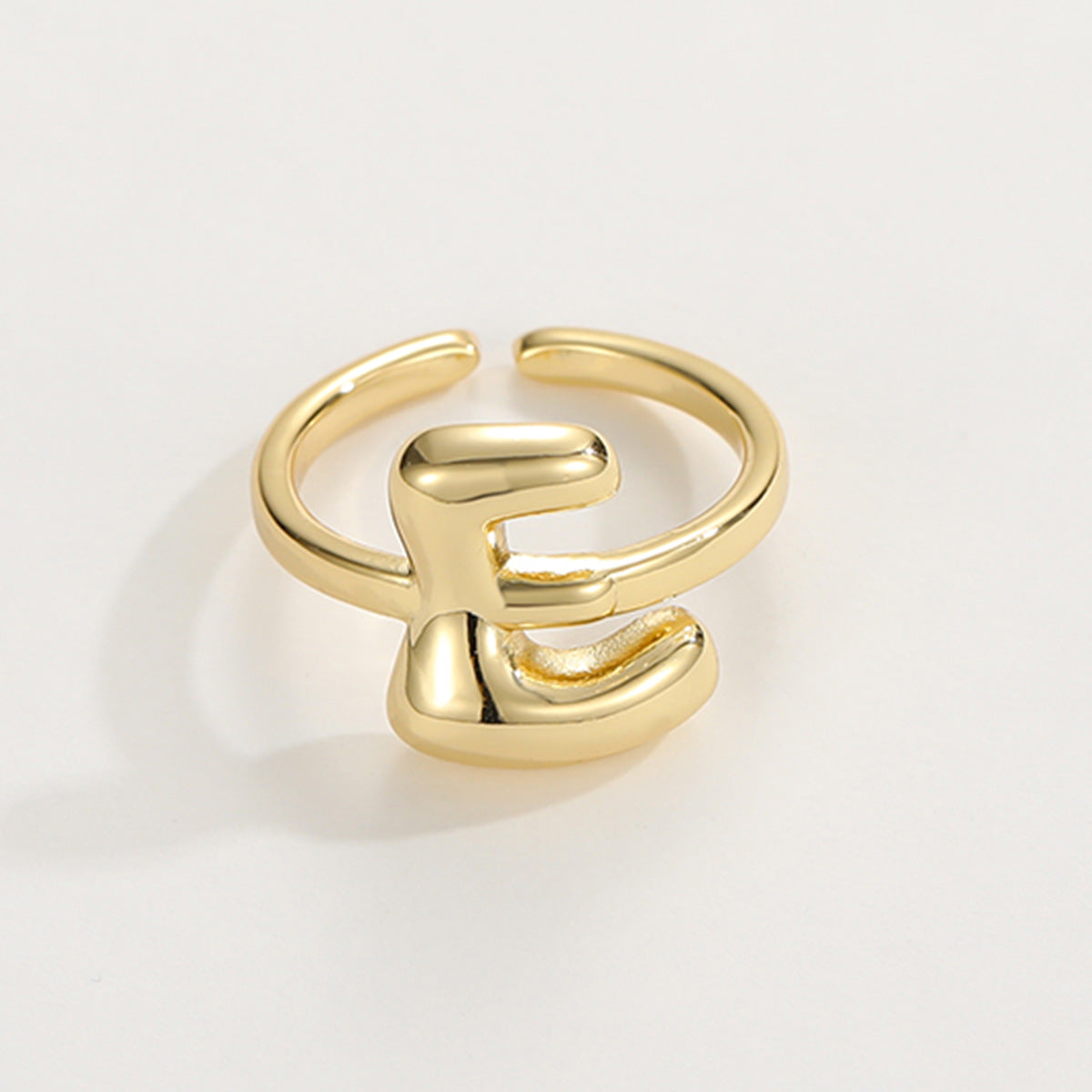 Adjustable English Letter Ring With Adjustable Opening Vera Lux