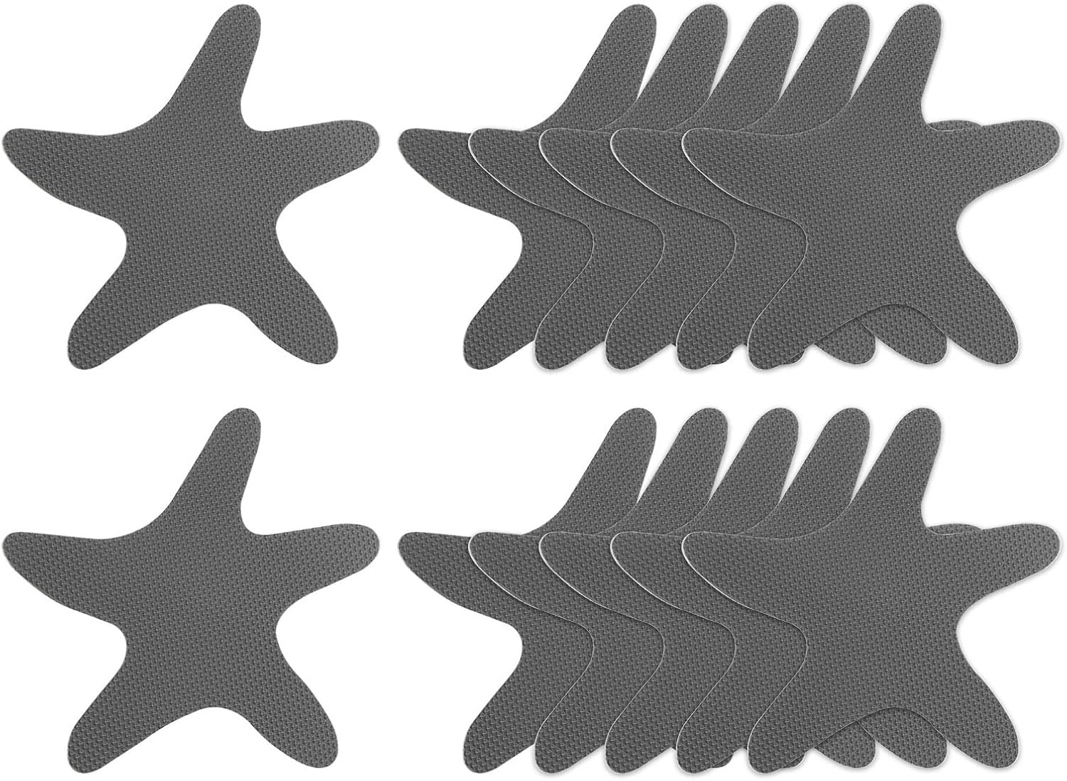 Starfish Anti-slip Sticker-Gray-9.8cm-with black scraper-PEVA-12 pieces Vera Lux